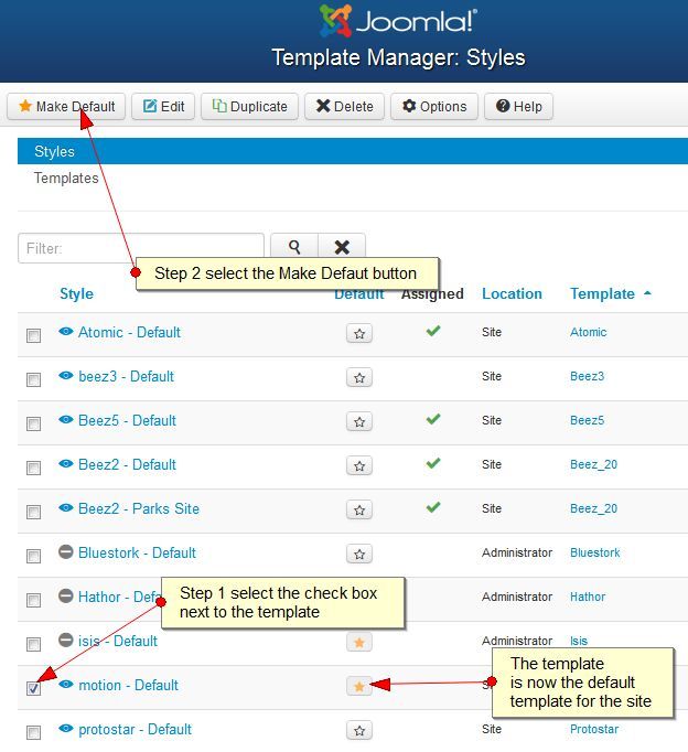 Template Manager Styles