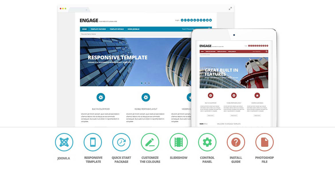 build a mobile ready business website today with Engage