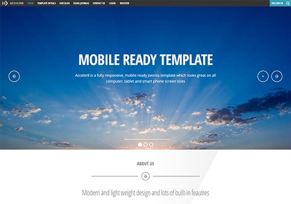 Acceler8 is the perfect design for building a mobile friendly website